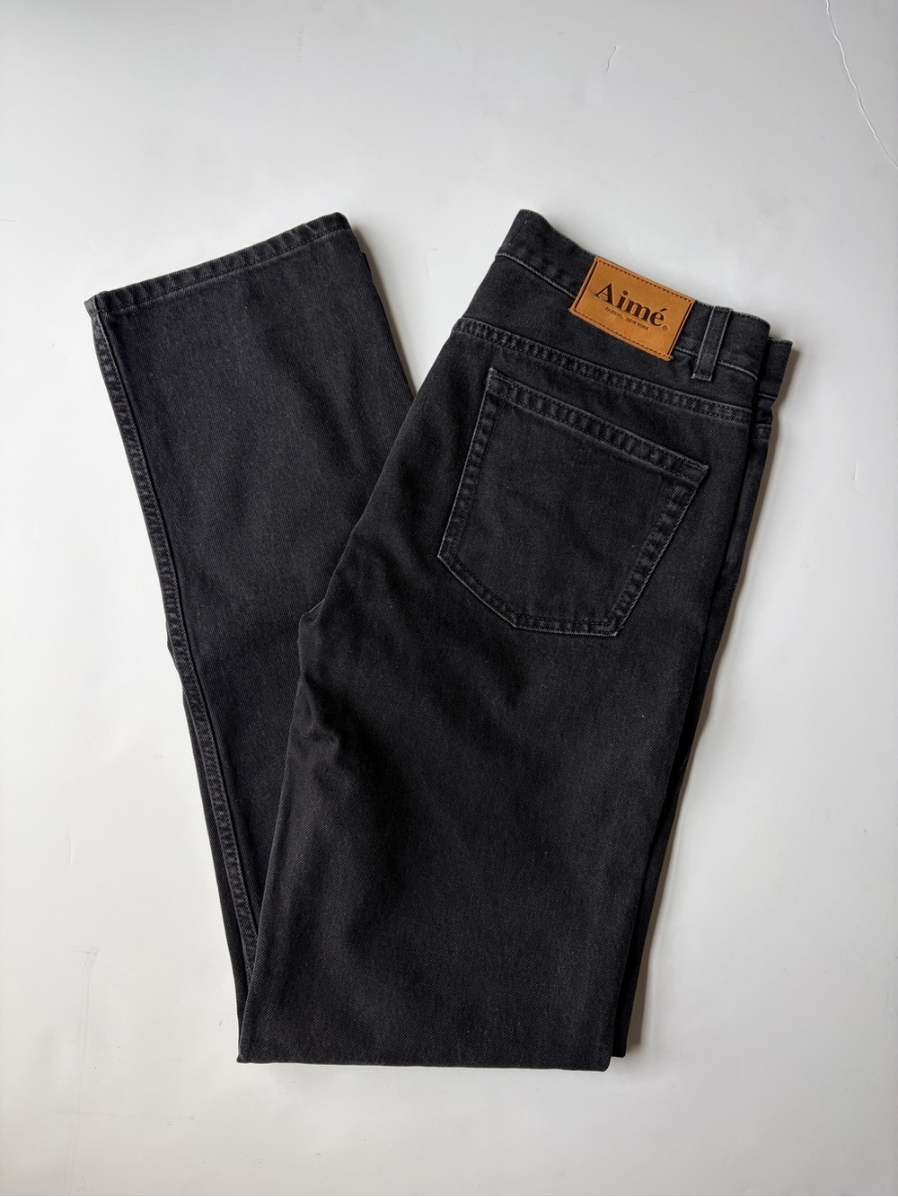 Aime Leon Dore Men's Washed Black Straight Fit Jeans - Picture 3 of 7